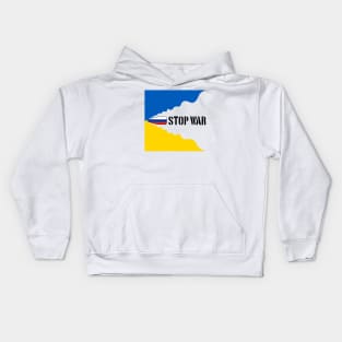 Concept stop the war in Ukraine Kids Hoodie